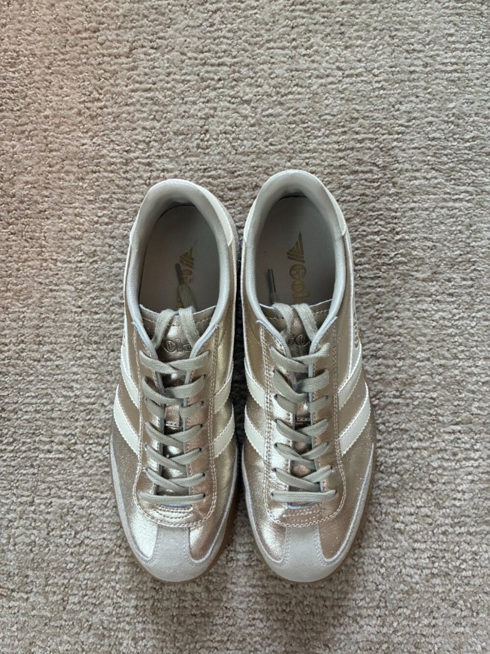 Womens Gold Gola Sneakers - Picture 5 of 5